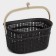 Set for the bathroom 7 items: basket 4 pcs, basket for linen, bucket for garbage, ruff, brown color
