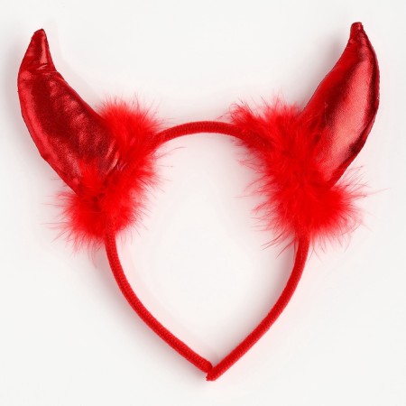 Carnival set "Evil Chertic": dress, gloves, rim, river 42-44, red-7