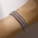 Bracelet spring "Pearls" small, d = 5.5, white color in silver