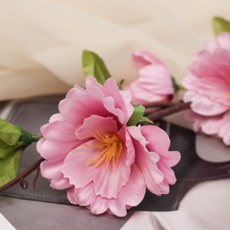 Artificial flowers "tree peonies" 70x6 cm, pink-1