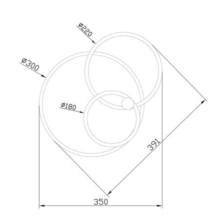 Contour LEDX33+23W ceiling lamp-2