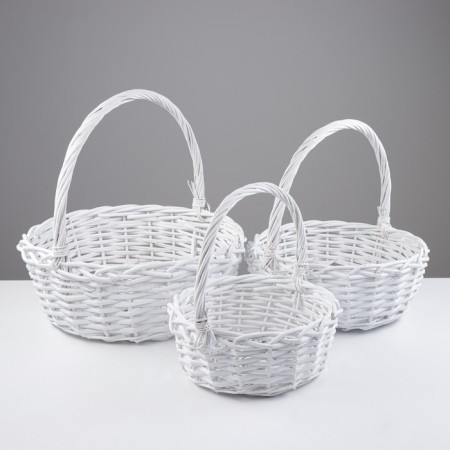 Set of baskets "Whole Wick", 3 pcs, 39 × 15/37 cm, 31 × 13/31.5 cm, 25 × 11/27 cm, willow