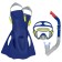 Set for swimming Crusader Snorkel Set (mask, tube, flippers) from 7 years, MIKS color 25046