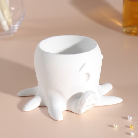 Concrete "osminog" height 7 cm, d-6.5 cm white-1