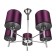 Economic chandelier 38014/5 5x60W E14 LED Chrome/purple 61x61 cm