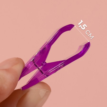 Clips for cut, 3.4 cm, 5 pcs, colorful color-2
