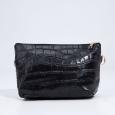 Bag Cross-Bodi with a zipper, black color