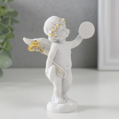 Polystone souvenir "Snowthrough angel with music plates" 10.2x7x5 cm-1