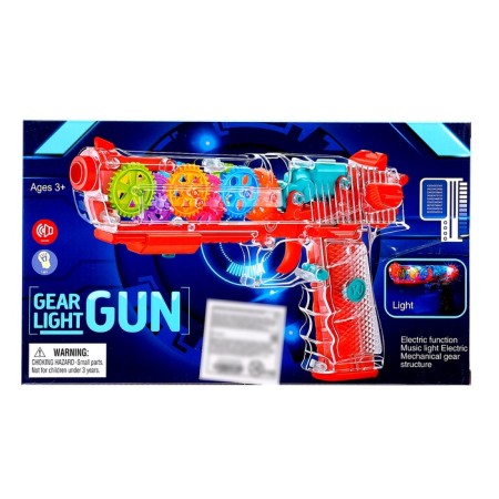 Pistol "Techno", with rotating gears, light, sound-8