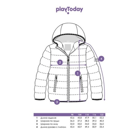 Demisason jacket for the girl PlayTode, height 122 cm-10