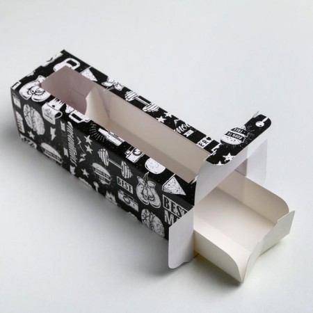 Makarun box, confectionery packaging “For Strong Man”, 5.5 x 18 x 5.5 cm-1