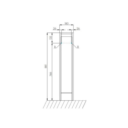 Tumbing under the Aquaton sink "Londri 200", for a washing machine, white-5