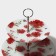 Fruitor Glass Buel -tier round share "Red poppies", D = 25/20 cm