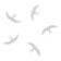 The decoration is wall, gypsum panel "Swallows", 5 pcs, 18 x 11 cm, white