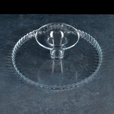Glass Cake stand Patisserie, D = 28 cm, on the leg-2