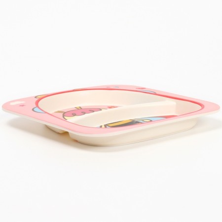 A set of bamboo dishes "Butterfly", 5 objects: plate, bowl, glass, fork, spoon-3