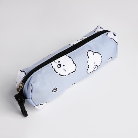 School backpack from textiles on a zipper, 3 pockets, pencil case, blue color-8
