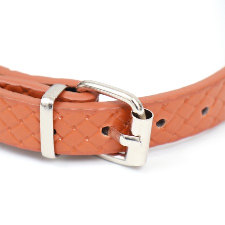 The collar of riveted with 2 rows of rivets, 33 x 1.2 cm, Osh 23-29, brown-2