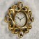 Wall clock, series: interior, "openwork loops", smooth move, d-39 cm