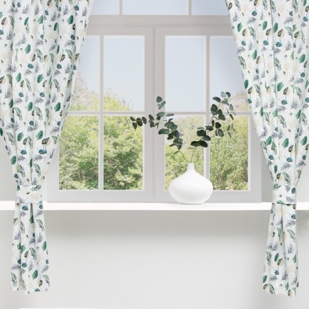 Curtains for the kitchen Ethel "Home Plants" 149x180 cm - 2 pcs, grabbing - 2 pcs, 80% HL, 20% PE