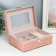 Casket leatherette for jewelry "Pink python" Combined 7.5x14x20 cm