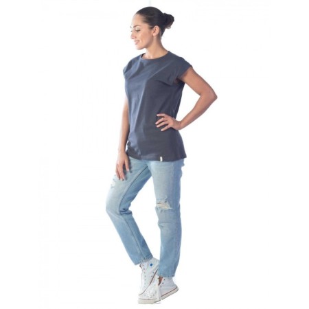Female T -shirt, size 44, gray color-3