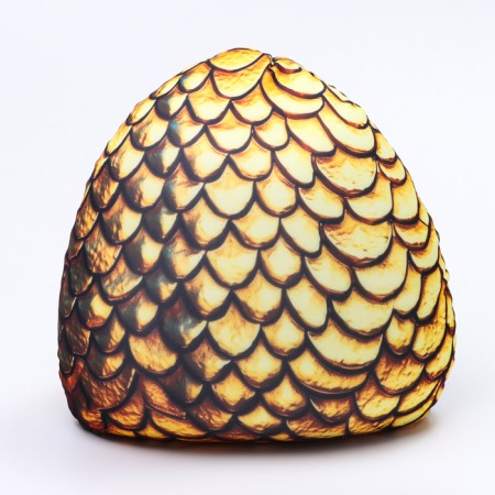 Anti-stress pillow-toy "snake egg", snake, golden-4