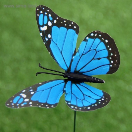 Sadter Garden "Butterfly" 10x8cm, 30cm, mix / packing 25pcs, price per pcs-10