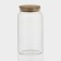Glass of glass for bulk products with a bamboo cover "Eco", 1 l, 10 × 18 cm