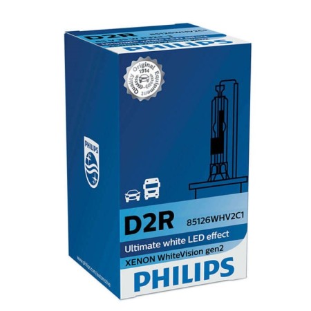 Xenon lamp Philips Whitevision D2R, 5000K, 35 W, 85126WHV2C1-1
