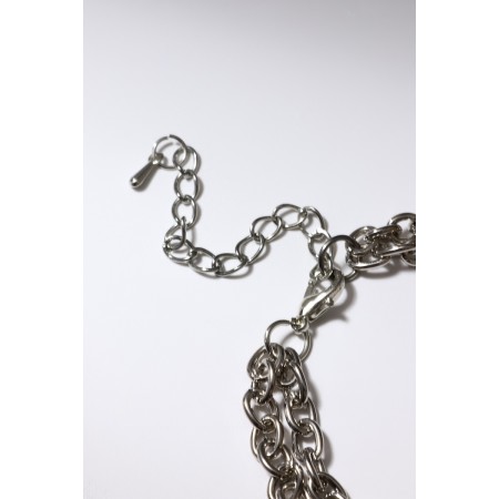 Bracelet Metal "Chain" on the ring, color silver, 21 cm-3