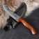 Caucasian knife, tourist "Pecheneg" with scabbard, steel - 40x13, varnished nut, 14 cm