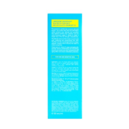 Sunscreen for the face and neckline Librederm Bronzeada SPF30, 50 ml-4