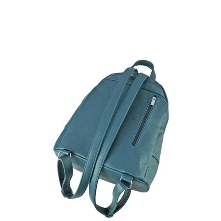 A backpack with a zipper, the color is turquoise-1