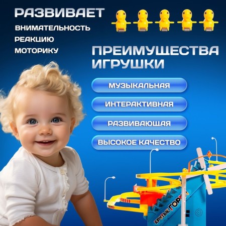 Developing toy "Duck track", light, sound, works from batteries and from the network-3