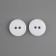 Button, 2 punctures, d = 15 mm, white color