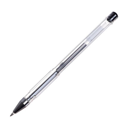 Gel handle 0.5 mm, black rod, transparent body (barcode on a piece)-1