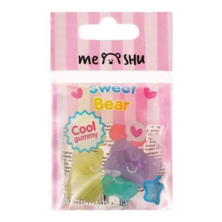 Set of Erasers Meshu "Candy Bear" 5 pieces, PVC, 20*15*9mm-2