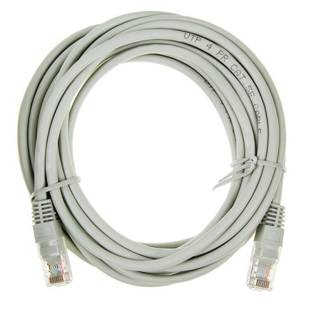 Gembird PP12E-5M patch cord, UTP 5E cat., RJ-45 (M) -RJ-45 (M), 5 m, gray-1