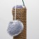 Double clawtete for kittens on a stand, jute, 30 x 28 x 32 cm, gray with paws