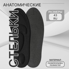 Shoes for shoes, universal, shock-absorbing, rr Ru up to 43 (rr pr-la up to 46), 27.5 cm, steam, black color