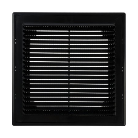 Ventilation grate "Vento" 2121VR, 210x210 mm, with a net, detachable, black