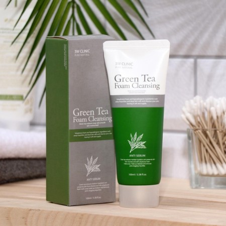 3W Clinic peeler to improve the tone of the face with green tea extract, 100 ml-3