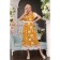 Female dress, size 46, mustard color