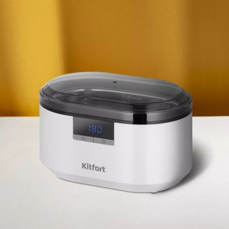 Ultrasonic sink KitFort KT-6436, 50 W, 0.5 l, white-black-6
