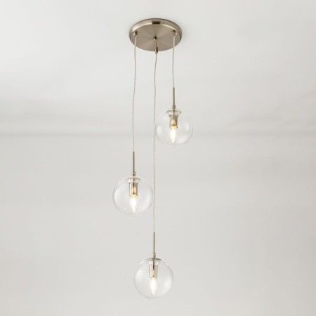 Suspended lamp Citilux "Tommy" CL102031, 33x33x35 cm, 3x40W, E14, gray color gray-4