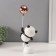 Polystone souvenir "Panda takes the golden ball" Black and white 7.5x14x31 cm