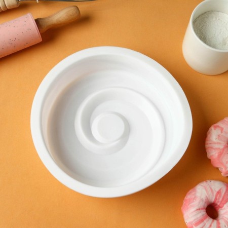 Form for baking and mousse desserts Konfinetta "Croilus", silicone, 20 × 5 cm, white color-2
