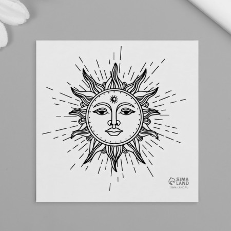 Tattoo on the body Black "Esoteric" set 10 pcs 6x6 cm-4