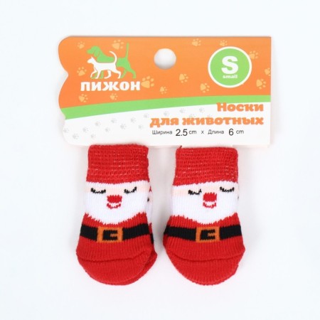 Nosking socks "Santa Claus", size S (2.5/3.5 * 6 cm), set 4 pcs-2